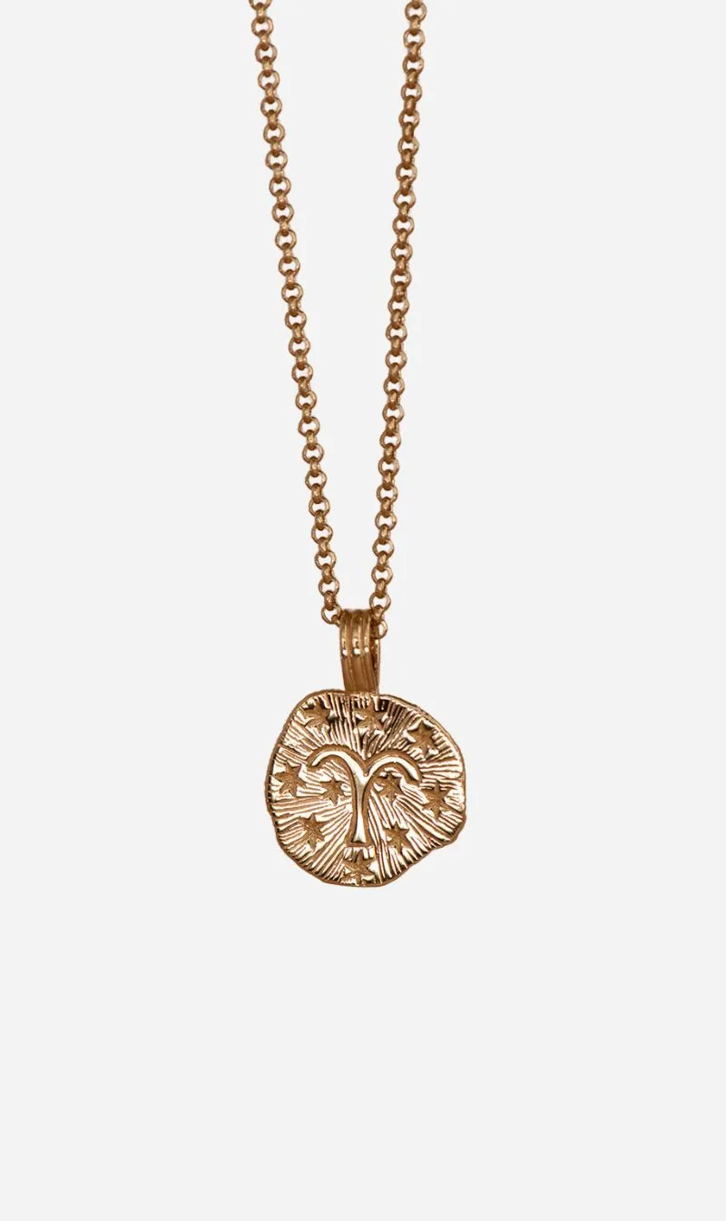 Zoe & Morgan | Sun In Aries Necklace - Gold sold by Sisters & Co