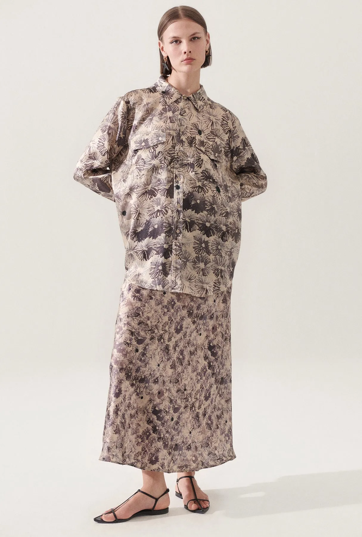 Silk Laundry | Boyfriend Silk Shirt - Aster Floral sold by Sister & Co product image thumbnail 5