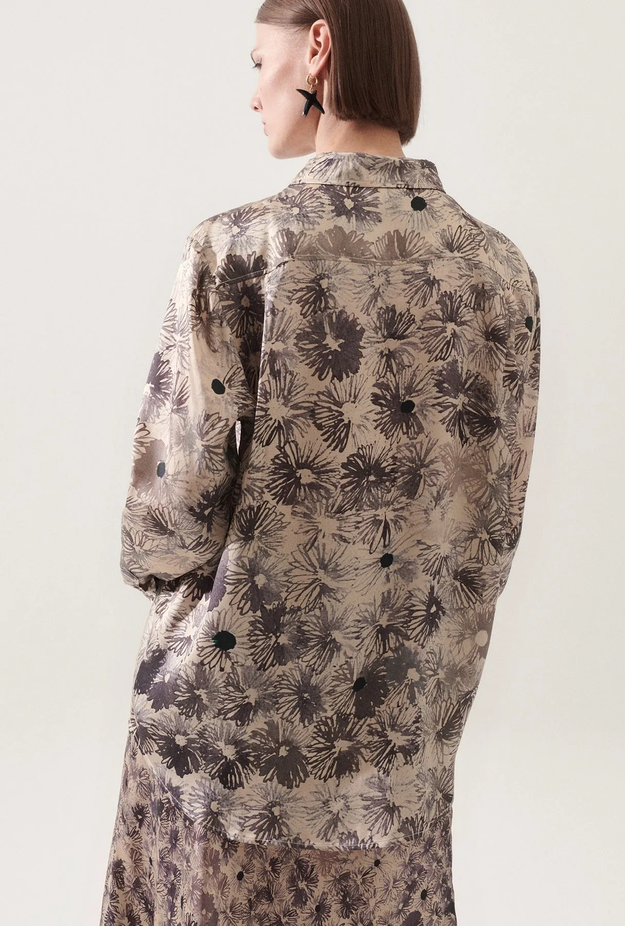 Silk Laundry | Boyfriend Silk Shirt - Aster Floral sold by Sister & Co product image thumbnail 4