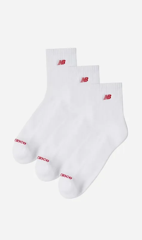 New Balance | Patch Logo Ankle 3 Pack Sock - White made by New Balance