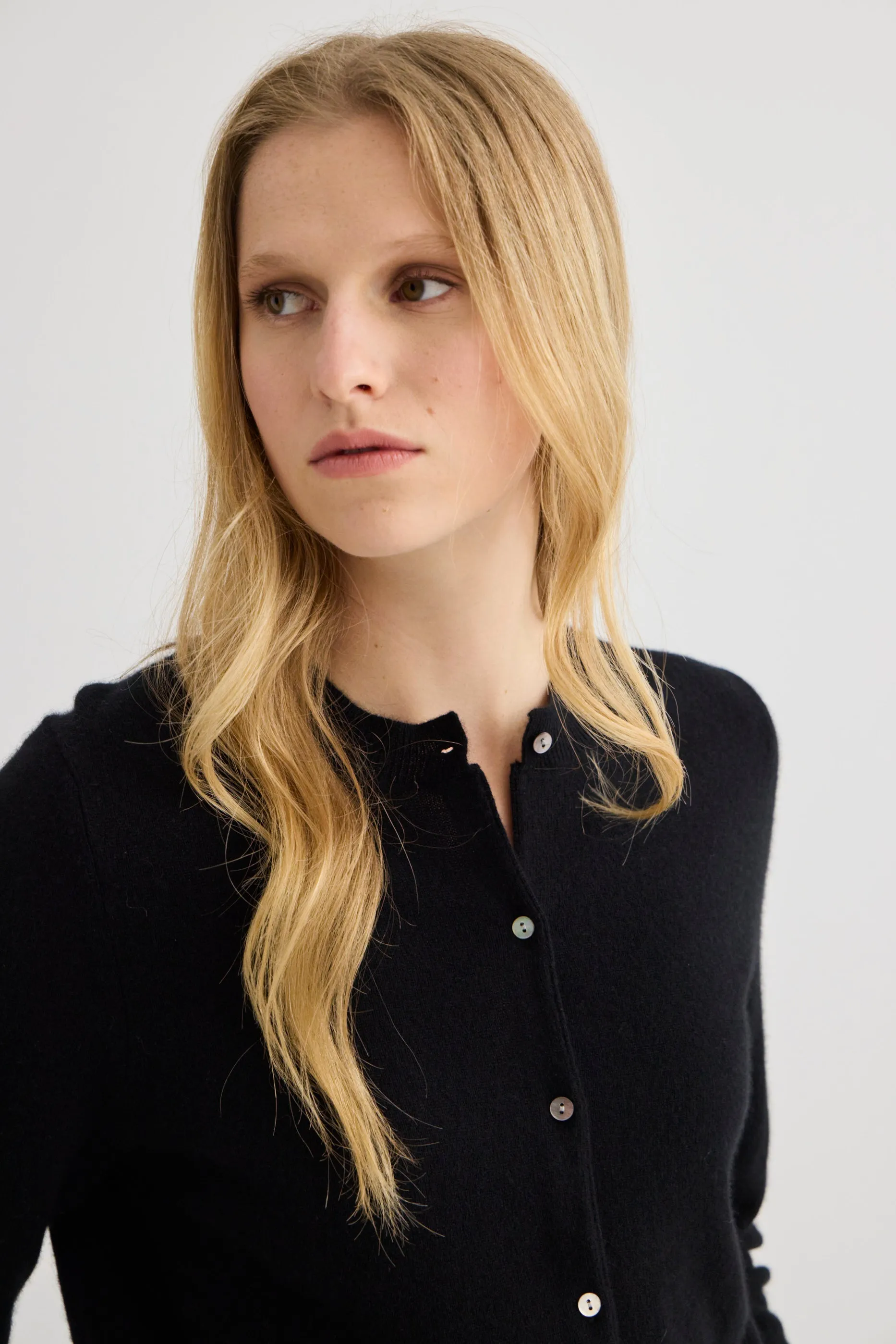Laing | Cashmere Crewneck Cardigan - Black sold by Sisters & Co product image thumbnail 4