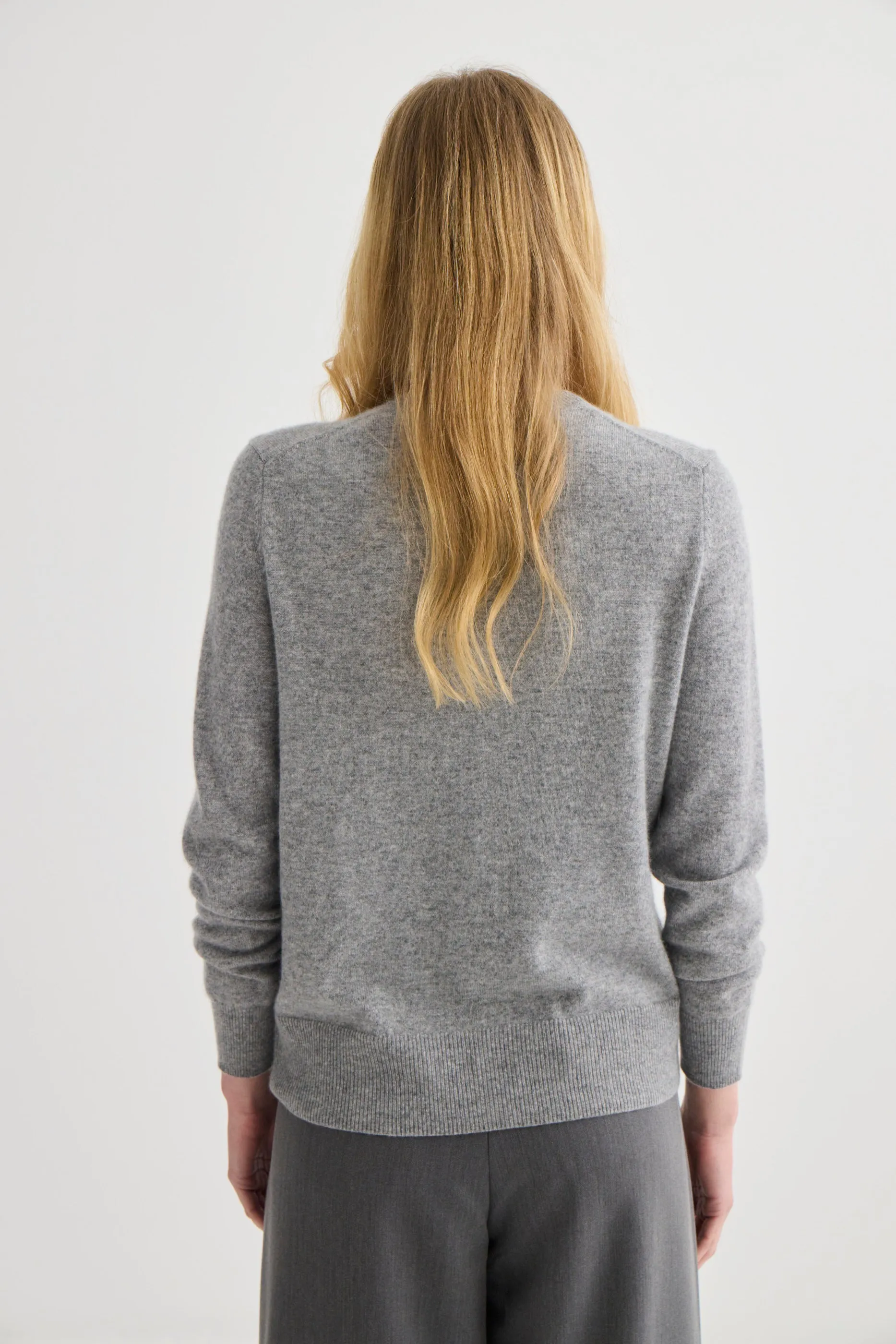 Laing | Cashmere Crewneck Cardigan - Grey Marle sold by Sisters & Co product image thumbnail 3
