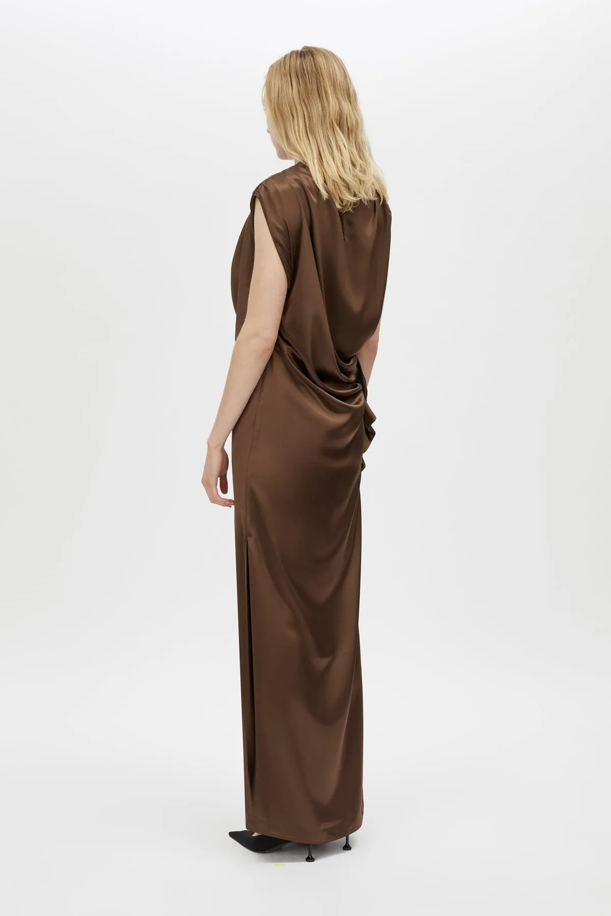 Camilla and Marc | Elowyn Drape Detail Midi Dress - Espresso sold by Sisters & Co product image thumbnail 5