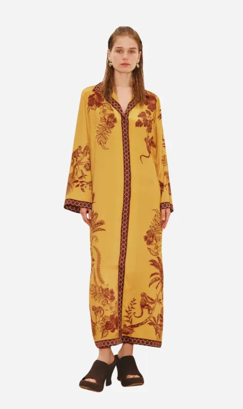 Alemais | Banana Blossom Silk Shirt Dress made by Alemais