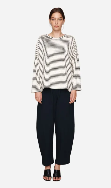Marle | Yelena Tee - Ivory / Black Stripe made by Marle