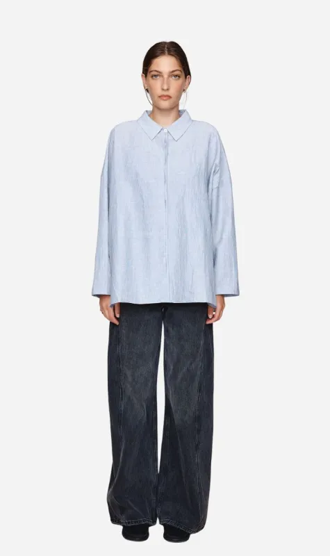 Marle | Freddy Shirt - Charcoal Stripe sold by Sisters & Co