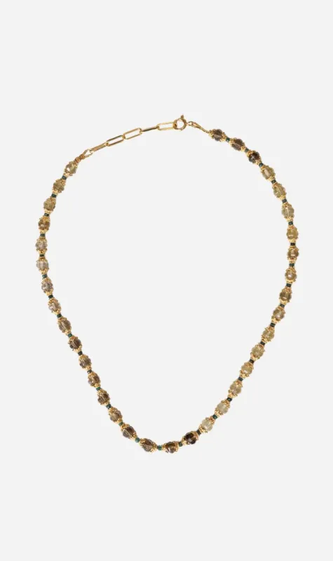 Tityaravy | Sriphala Necklace - Lemon Quartz made by Sisters & Co