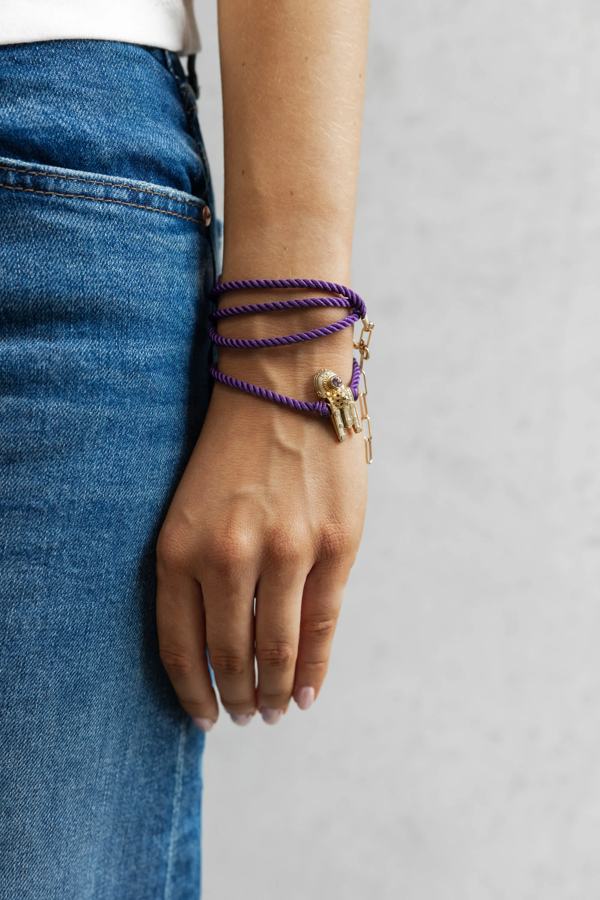 Tityaravy | Vhadee Bracelet - Violet sold by Sisters & Co product image thumbnail 2