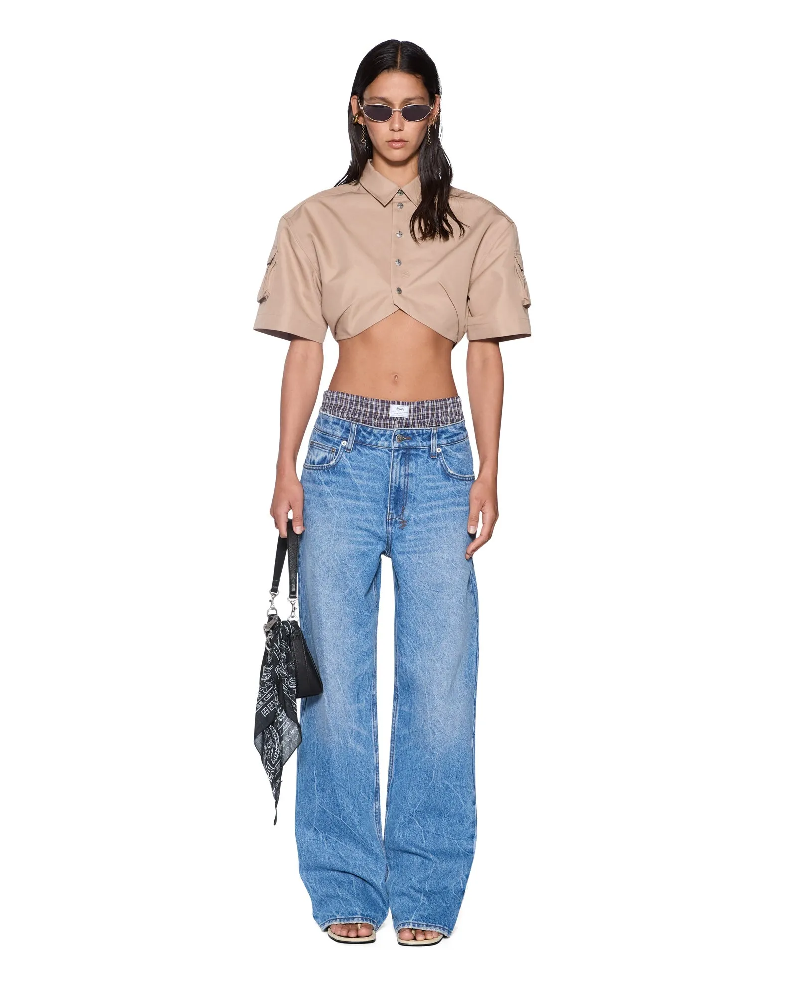 Ksubi | Barker Crop Ss Shirt - Tan sold by Sisters & Co product image thumbnail 2