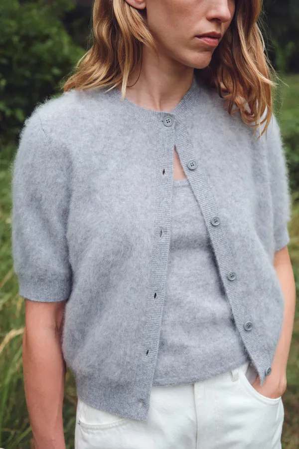 Assembly Label | Carina Wool Short Sleeve Cardigan - Grey Marle sold by Sisters & Co product image thumbnail 2
