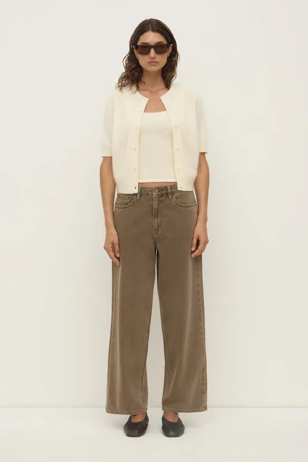 Assembly Label | Carina Wool Short Sleeve Cardigan - Cream sold by Sisters & Co product image thumbnail 3