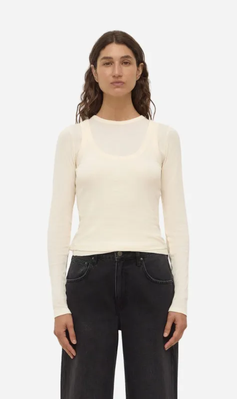 Assembly Label | Zali Long Sleeve Tee - Cream sold by Sisters & Co