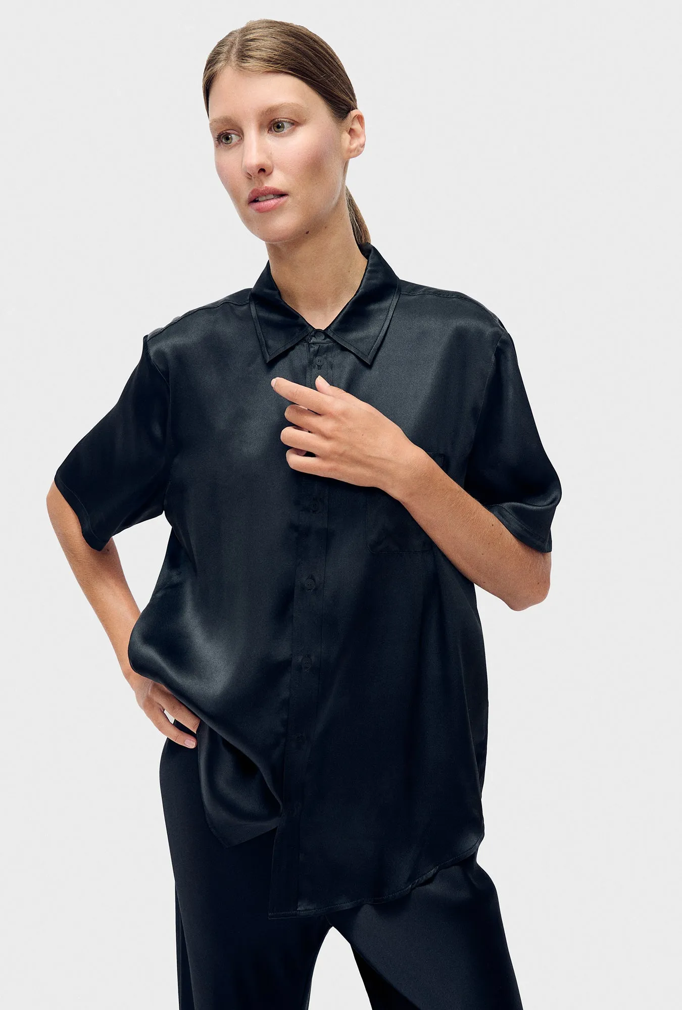 Silk Laundry | Short Sleeve Boyfriend Shirt - Year Of The Horse sold by Sisters & Co product image thumbnail 4