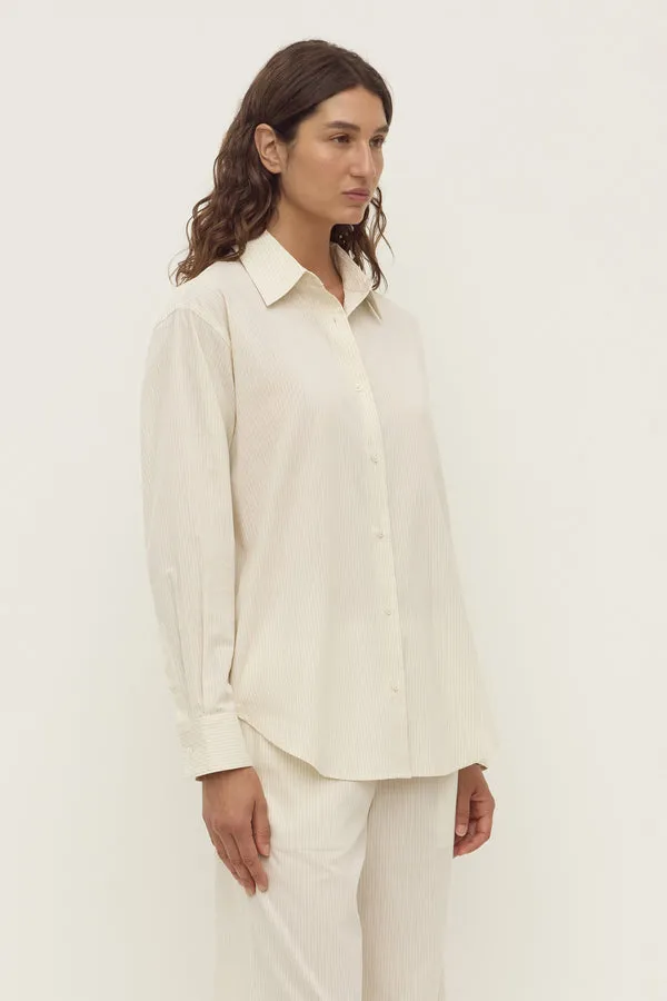 Assembly Label | Marina Stripe Fitted Shirt - White/Grey sold by Sisters & Co product image thumbnail 5