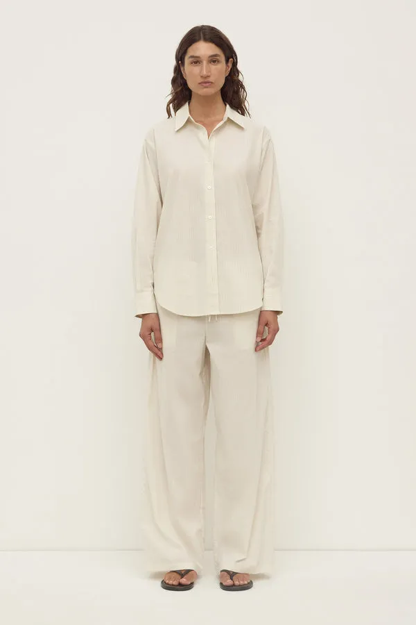 Assembly Label | Marina Stripe Fitted Shirt - White/Grey sold by Sisters & Co product image thumbnail 4