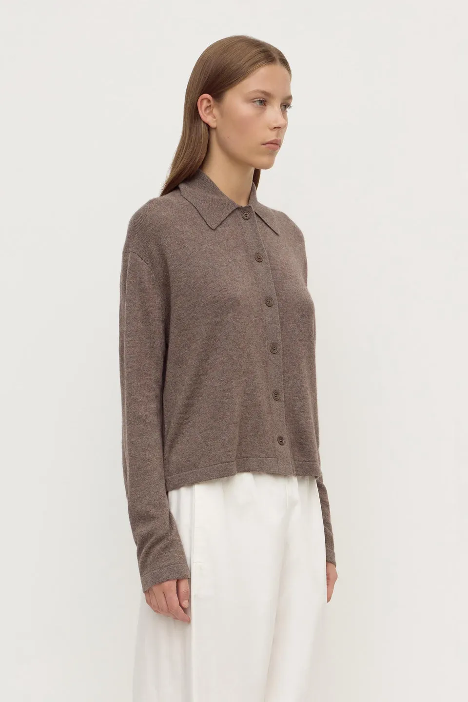 Assembly Label | Wool Cashmere Knit Cardi - Sable sold by Sisters & Co product image thumbnail 3
