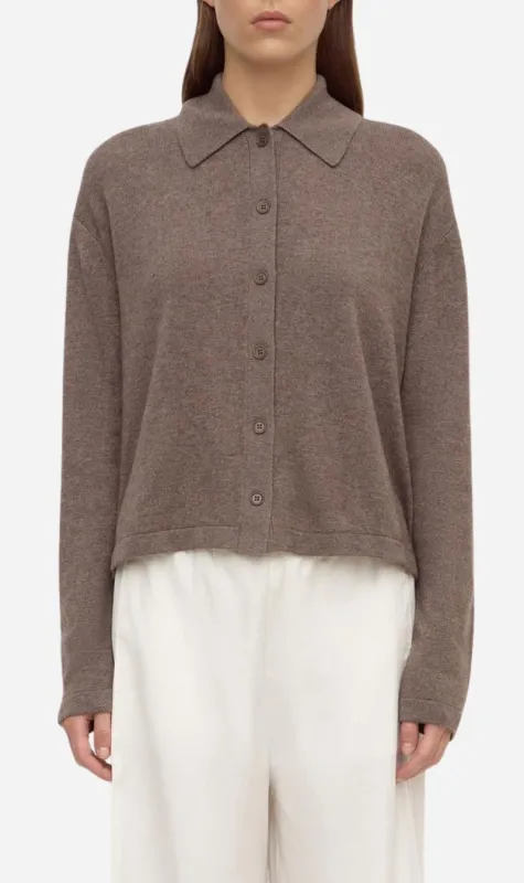 Assembly Label | Wool Cashmere Knit Cardi - Sable made by Assembly Label