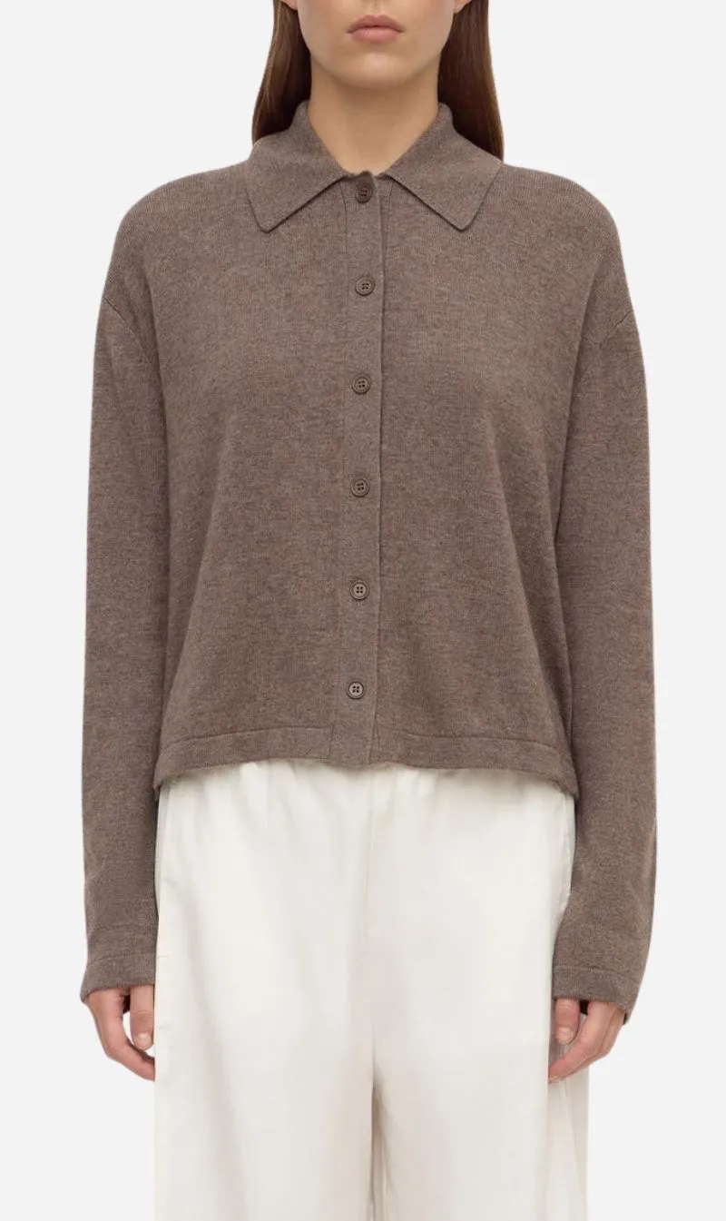 Assembly Label | Wool Cashmere Knit Cardi - Sable sold by Sisters & Co