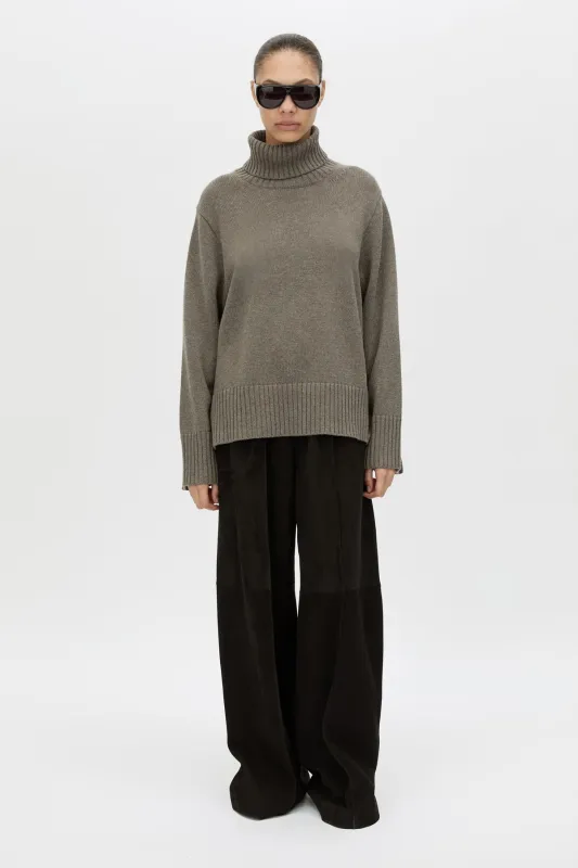 Camilla and Marc | Crawford Knit Roll Neck Sweater - Squirrel made by camilla & marc