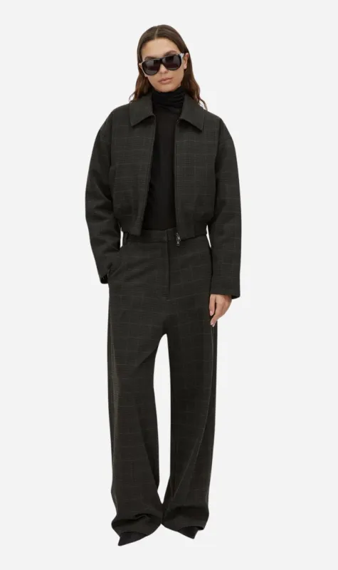 Camilla and Marc | Casio Cropped Bomber - Charcoal made by camilla & marc