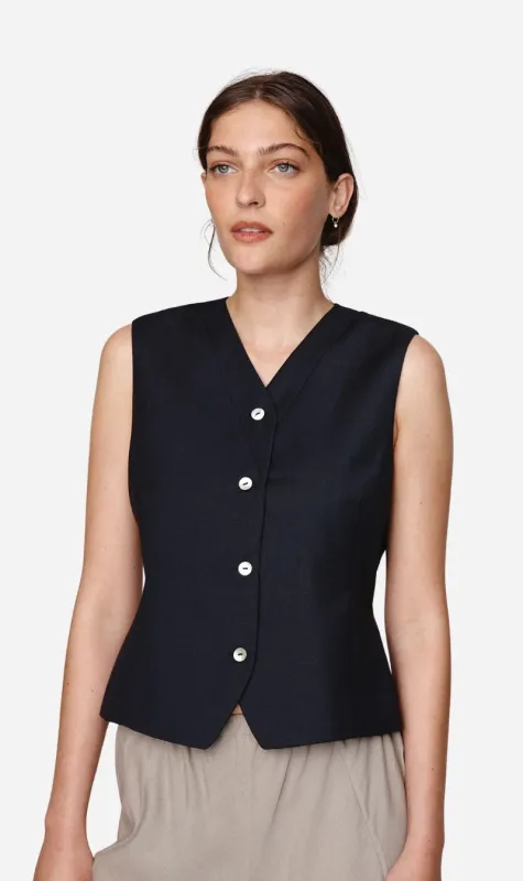 Marle | Corrin Vest - Black sold by Sisters & Co