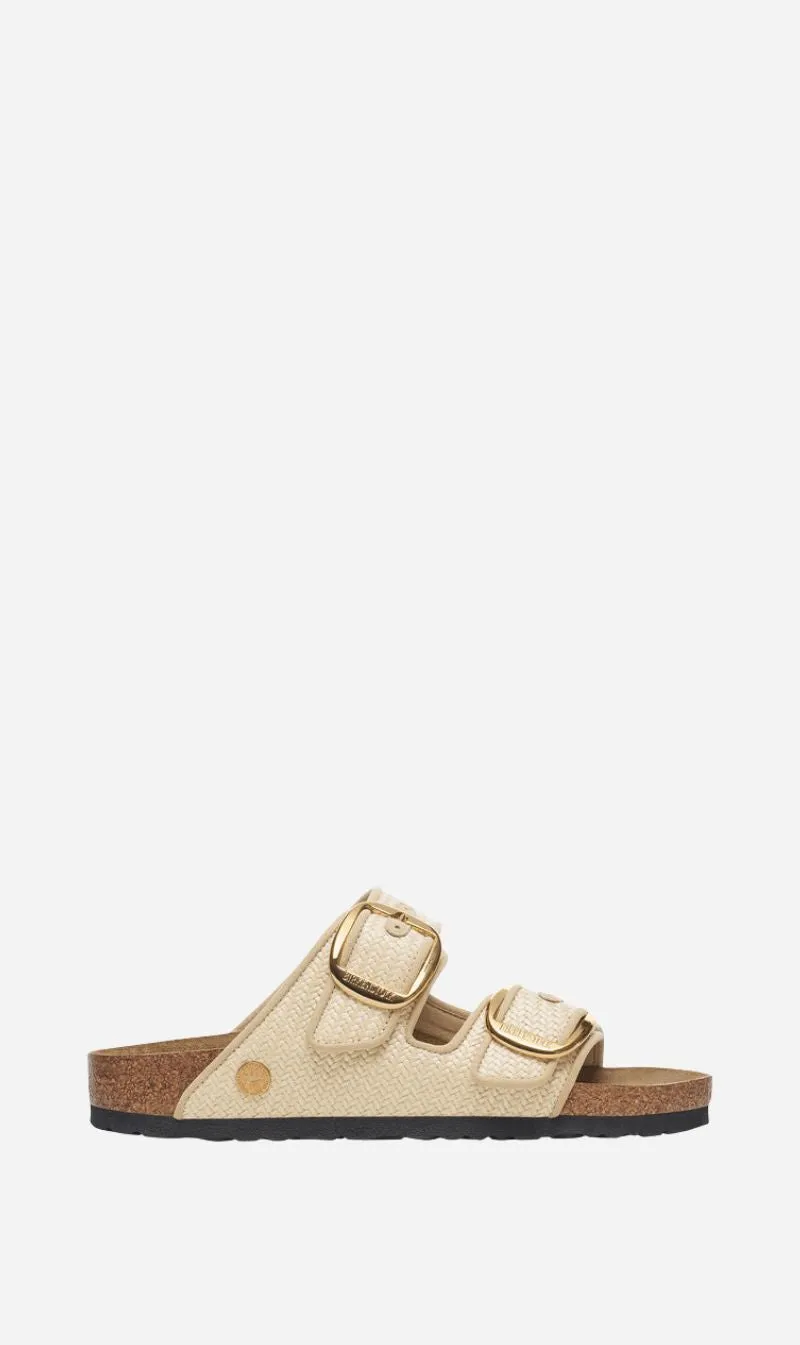 Birkenstock | Arizona Big Buckle Raffia Regular - Natural sold by Sisters & Co