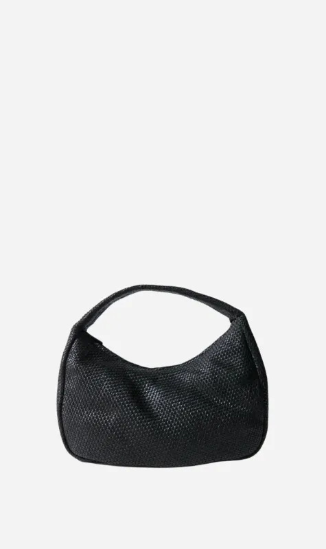 St Agni | Woven Large Bon Bon Bag - Black made by St. Agni