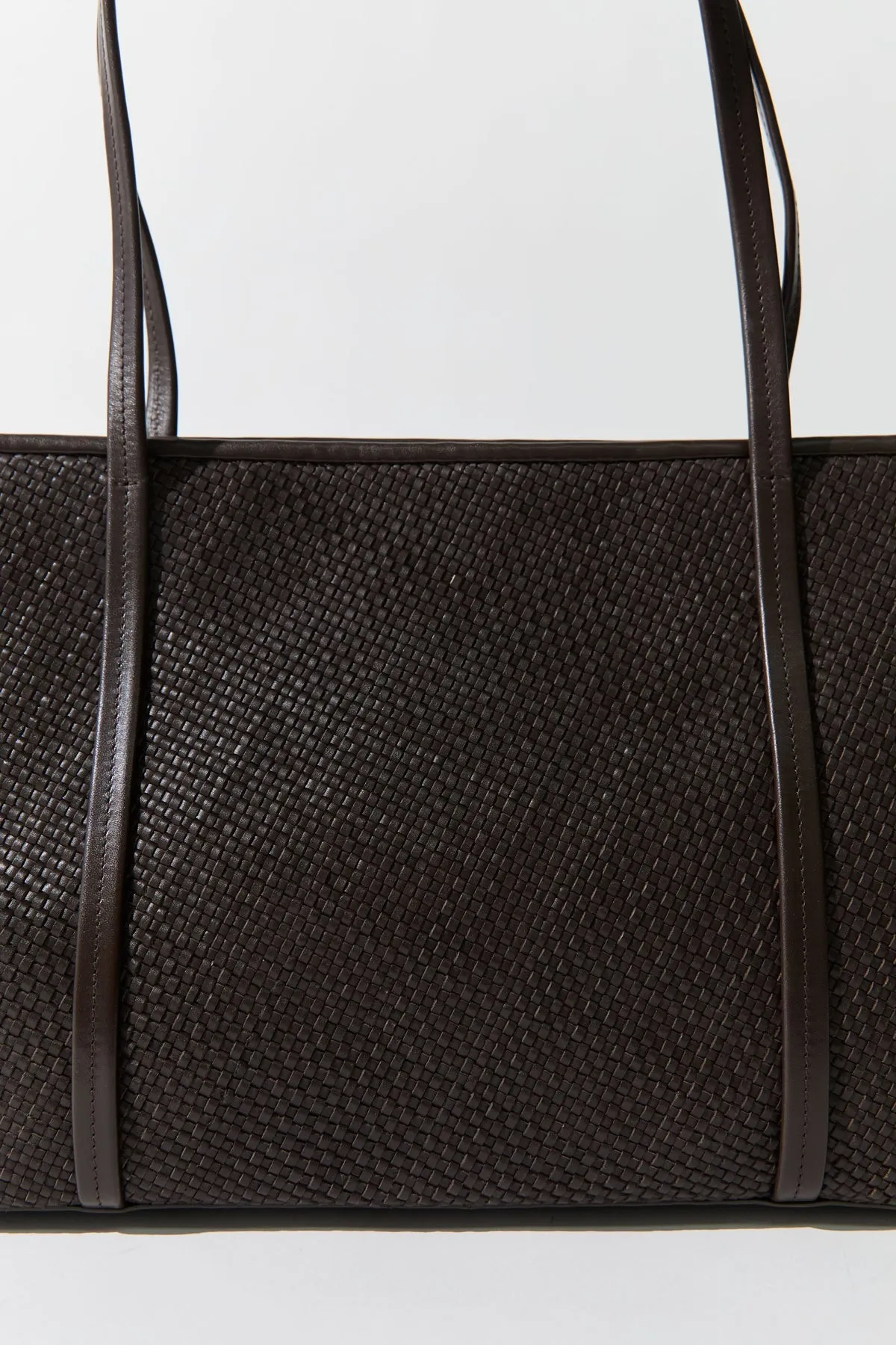 St Agni | Woven Bateau Tote - Coffee sold by Sisters & Co product image thumbnail 3