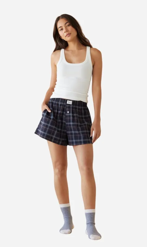 Dear Dylan | Boxer Short - Midnight Plaid made by Sisters & Co