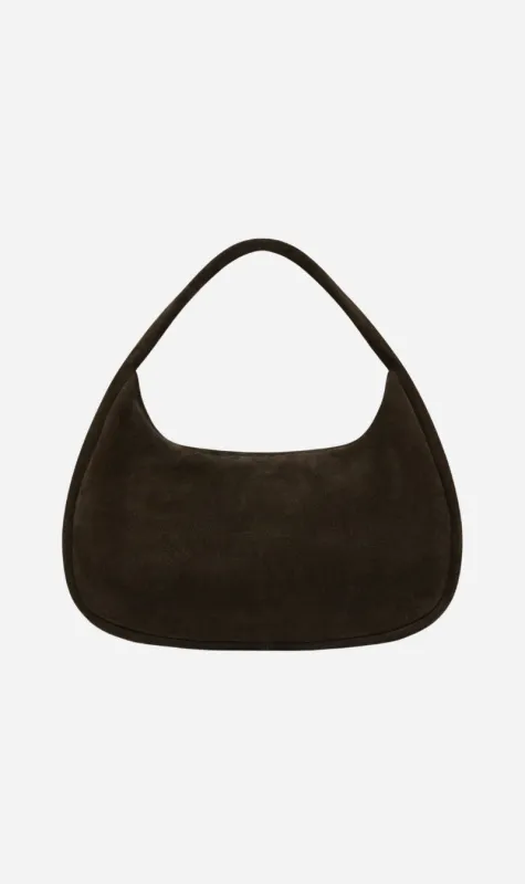 St Agni | Suede Large Bon Bon Bag - Coffee made by St. Agni
