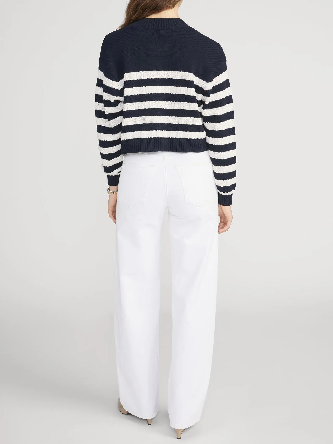 Frame Denim | The Variation Femme Cardi - Navy Multi sold by Sisters & Co product image thumbnail 5