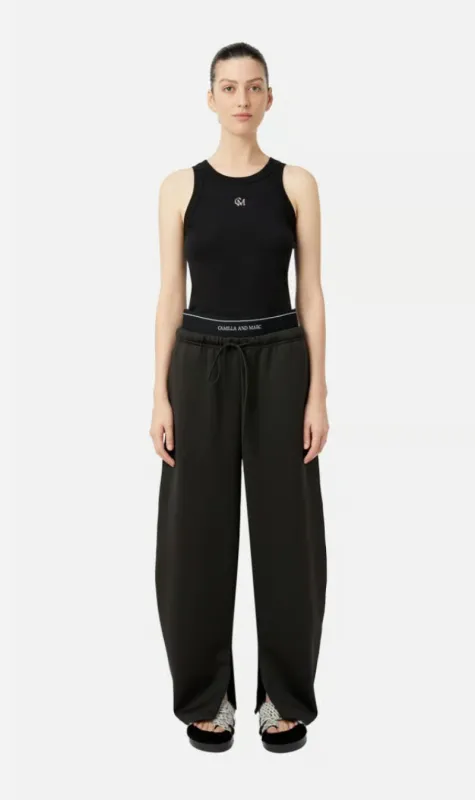 Camilla and Marc | Lyra Logo Tank - Black made by camilla & marc