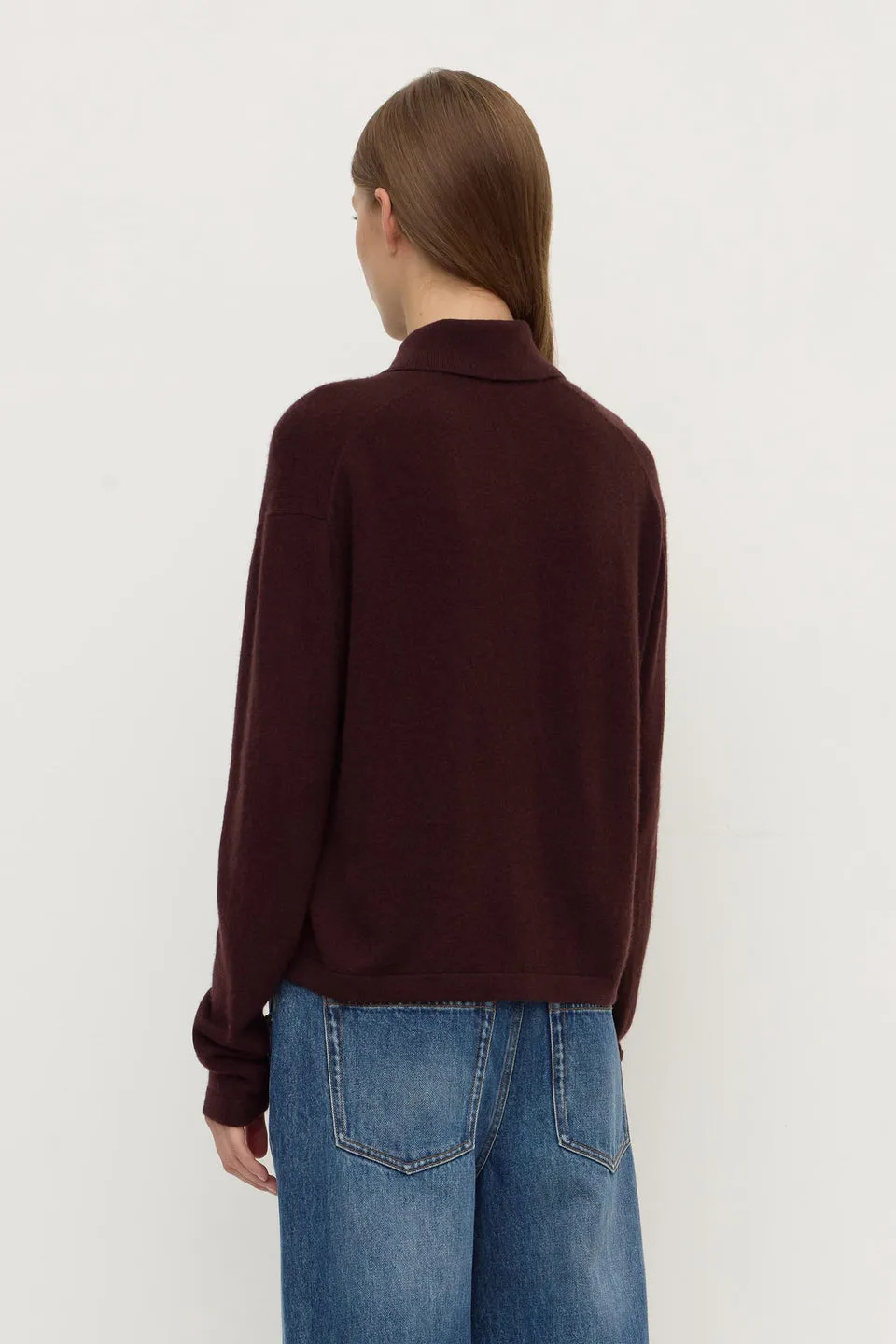 Assembly Label | Wool Cashmere Knit Cardigan - Dark Merlot sold by Sisters & Co product image thumbnail 5