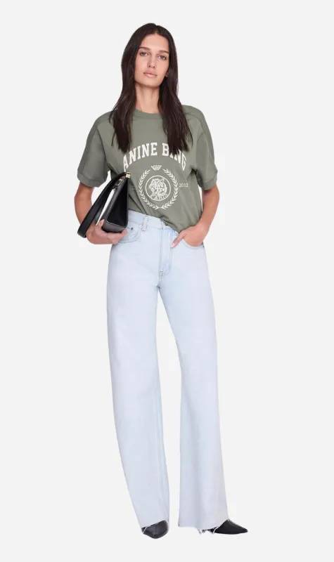 Anine Bing | Jaylin Tee Collegiate - Washed Sage made by Anine Bing