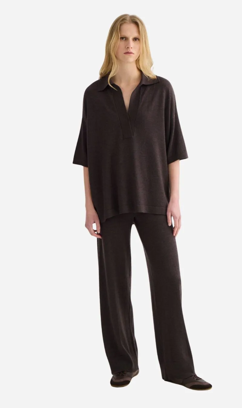 Laing | Wide Leg Knit Pant - Truffle sold by Sisters & Co