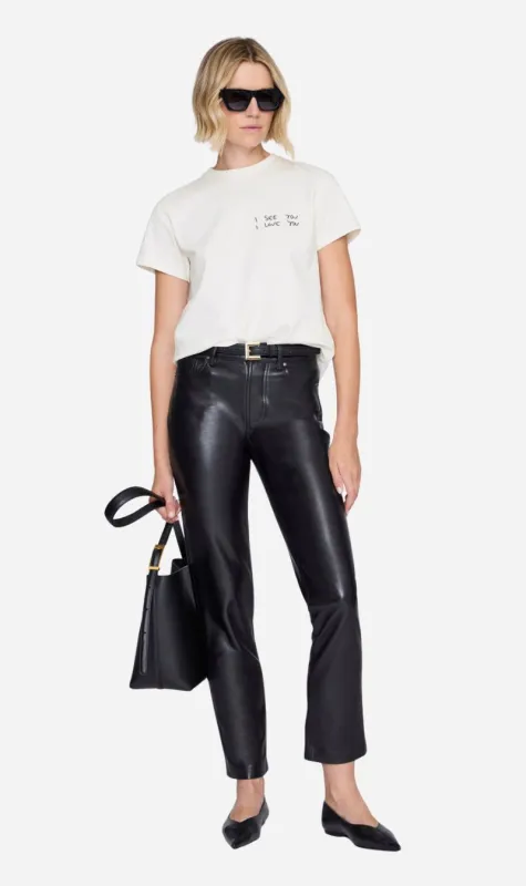 Anine Bing | Shelley Tee I See You I Love You - Washed Cream made by Anine Bing