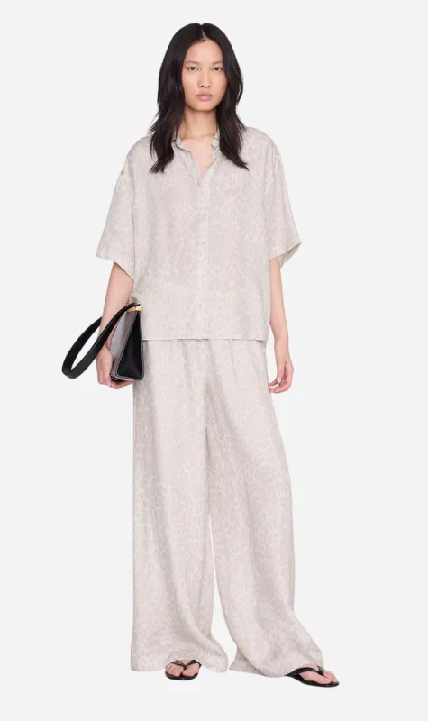 Anine Bing | Roslyn Pant - Washed White Leopard made by Anine Bing