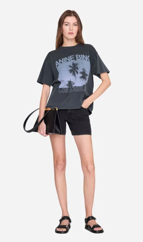 Anine Bing | Cade Tee Palms - Washed Grey made by Anine Bing