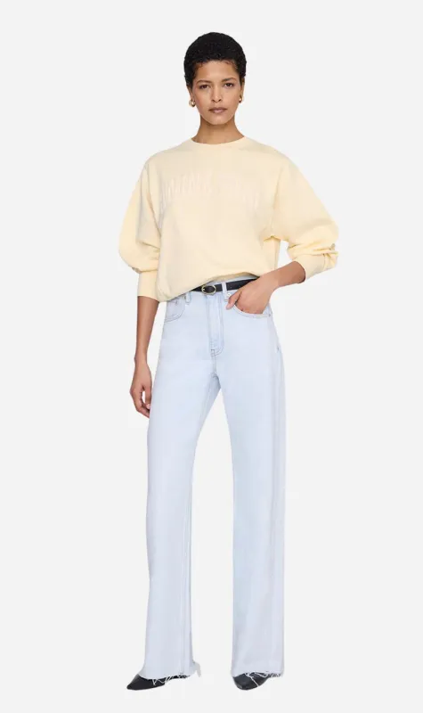 Anine Bing | Harry Shrunken Sweatshirt - Butter Yellow made by Anine Bing