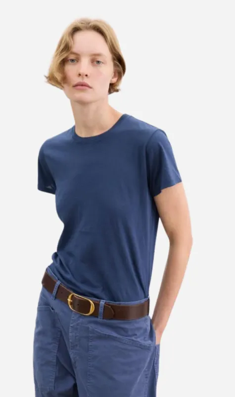 Nili Lotan | Lana Crewneck Tee - Collegiate Navy made by Nili Lotan