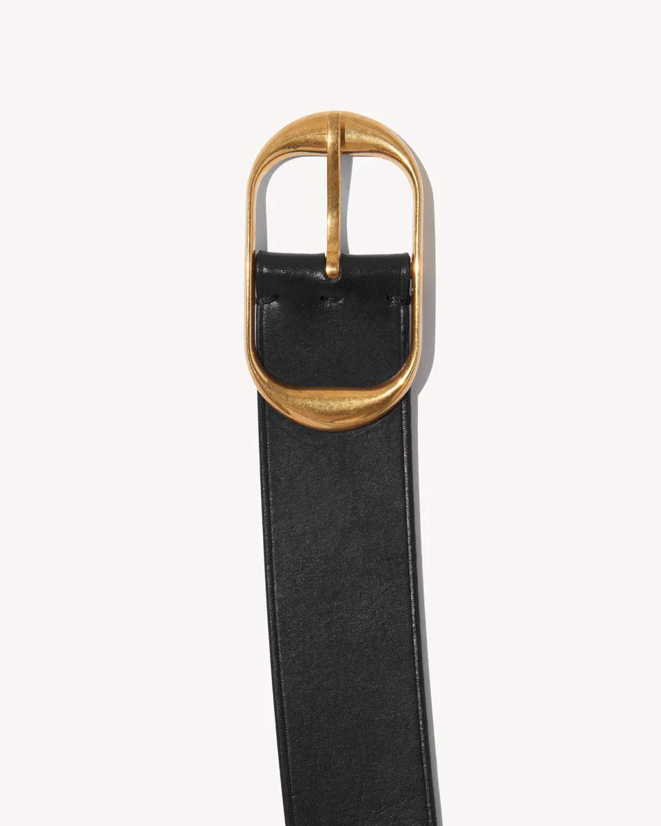 Nili Lotan | Nili Belt - Black With Antique Brass Buckle sold by Sisters & Co product image thumbnail 3