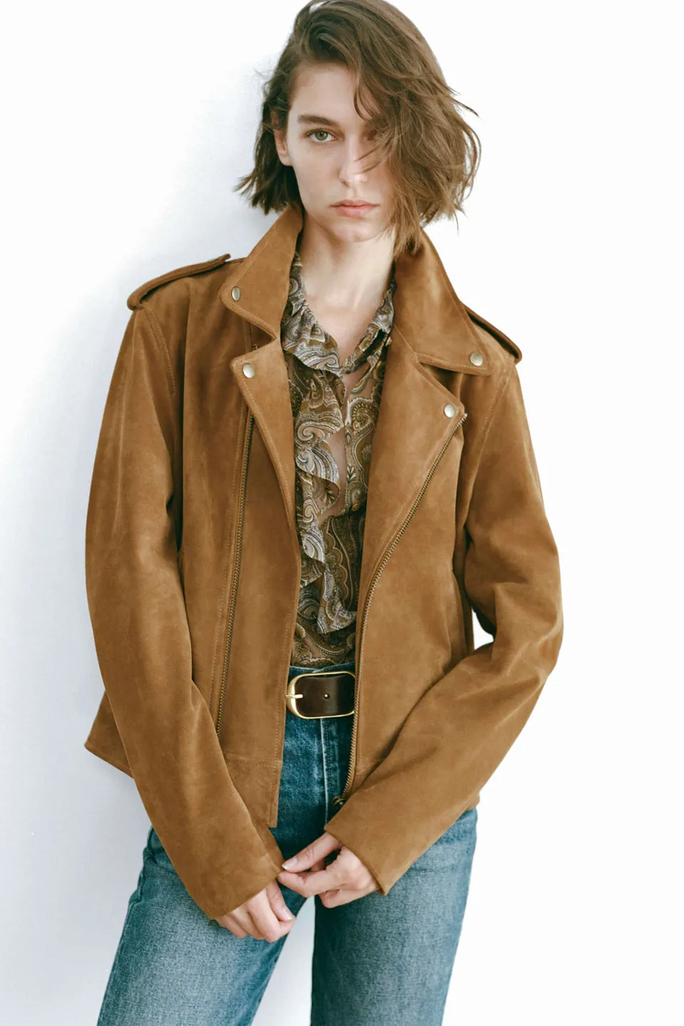 Nili Lotan | Evel Biker Suede Jacket - Martora sold by Sisters & Co product image thumbnail 4