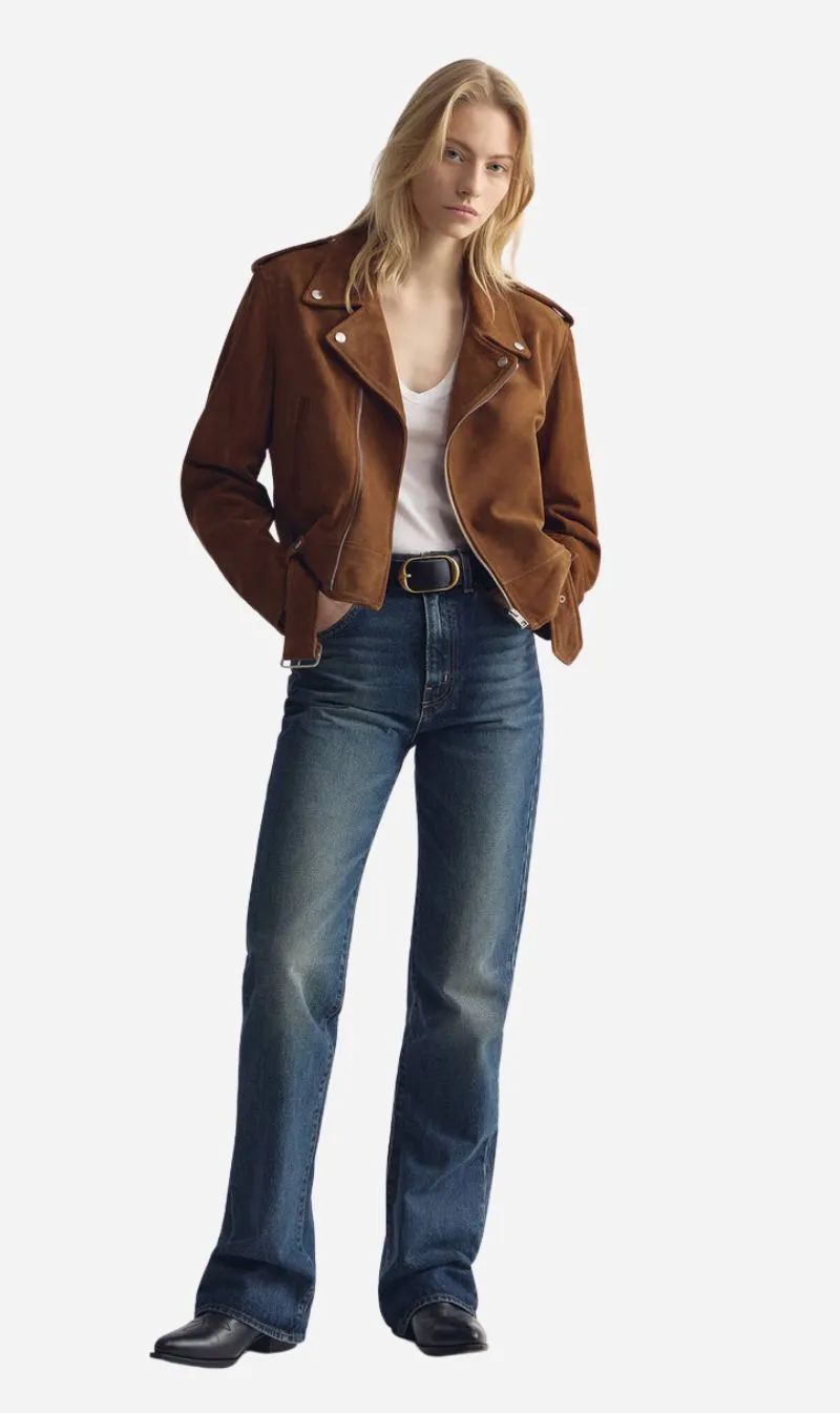 Nili Lotan | Evel Biker Suede Jacket - Martora sold by Sisters & Co