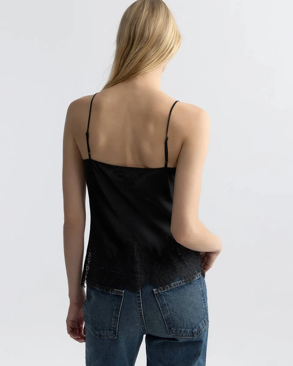 Nili Lotan | Nadine Lace Cami Top - Black sold by Sisters & Co product image thumbnail 4