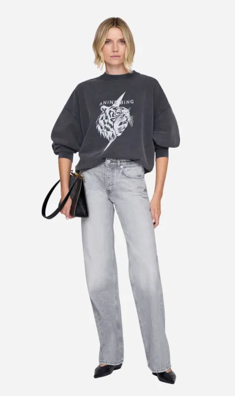 Anine Bing | Miles Sweatshirt Tiger - Vintage Black made by Anine Bing