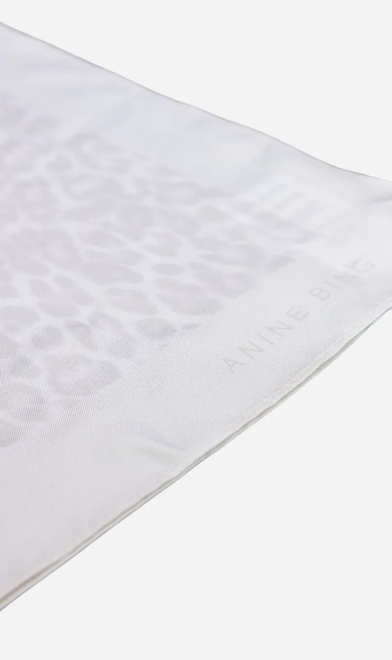 Anine Bing | York Scarf - Washed White Leopard sold by Sisters & Co product image thumbnail 2