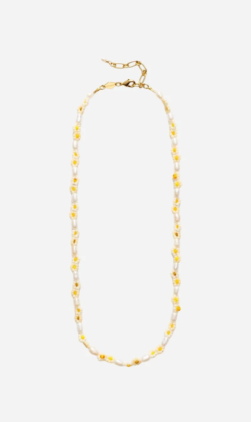 Anni Lu | Daisy Flower Necklace - Gold sold by Sisters & Co
