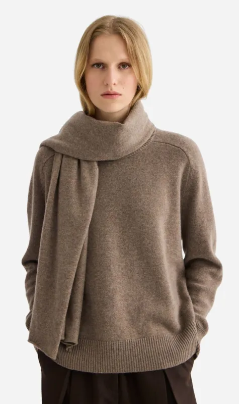 Laing | Cashmere Scarf 180x60cm - Cocoa Marle made by Sisters & Co