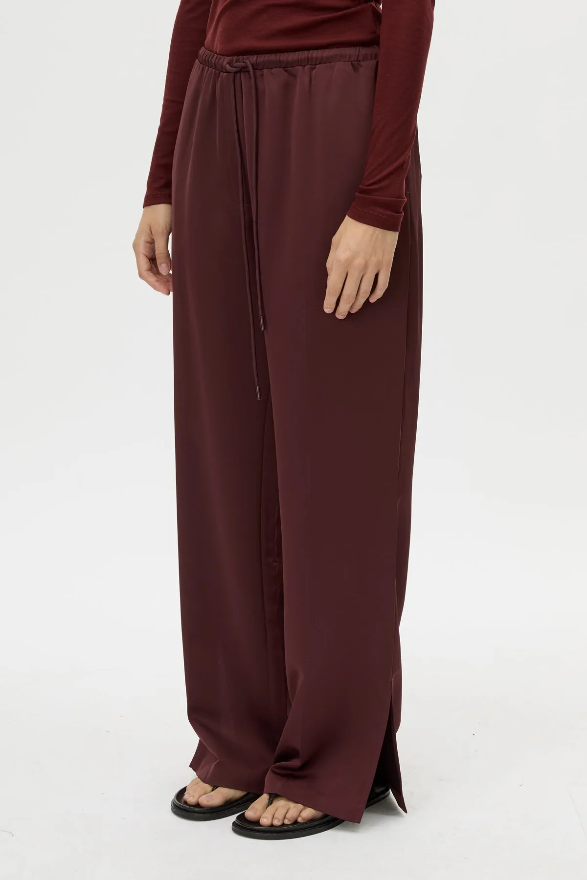 Camilla & Marc | Ground Satin Pant - Burgundy sold by Sisters & Co product image thumbnail 4