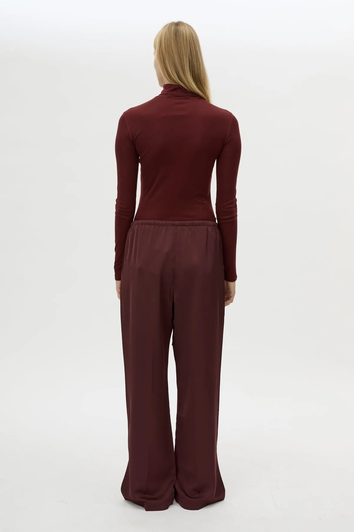 Camilla & Marc | Ground Satin Pant - Burgundy sold by Sisters & Co product image thumbnail 5